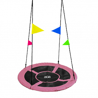 Aga Függő hintakör 110 cm Rózsaszín zászlókkal