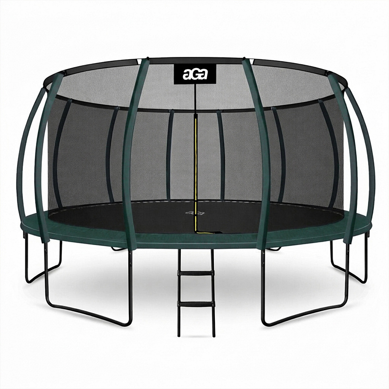 Aga SPORT EXCLUSIVE Trambulin 500 cm Sötétzöld + védőháló + létra