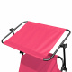 Aga 2x Kerti állítható napozóágy tetővel Rózsaszín