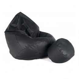 Aga kanapé táska XXXL + lábtartó Fekete