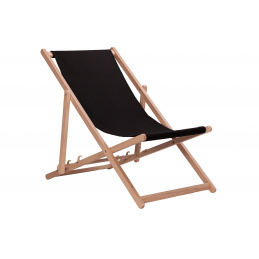 Aga Fa összecsukható napozóágy Fekete