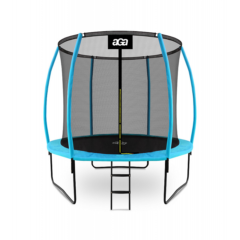 Aga SPORT EXCLUSIVE trambulin 250 cm világoskék + védőháló + létra