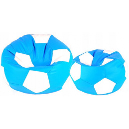 Aga kanapé táska BALL XXXL Fehér - Világoskék + lábtartó