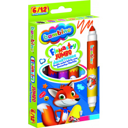 Bambino Kétoldalú Jumbo filctollak 6 db/12 szín
