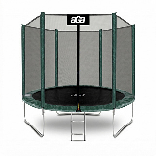 Aga SPORT TOP Trambulin 250 cm Sötétzöld + védőháló + létra