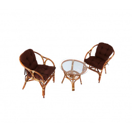 Aga Rattan garnitúra szett SITA Honey Dark Brown