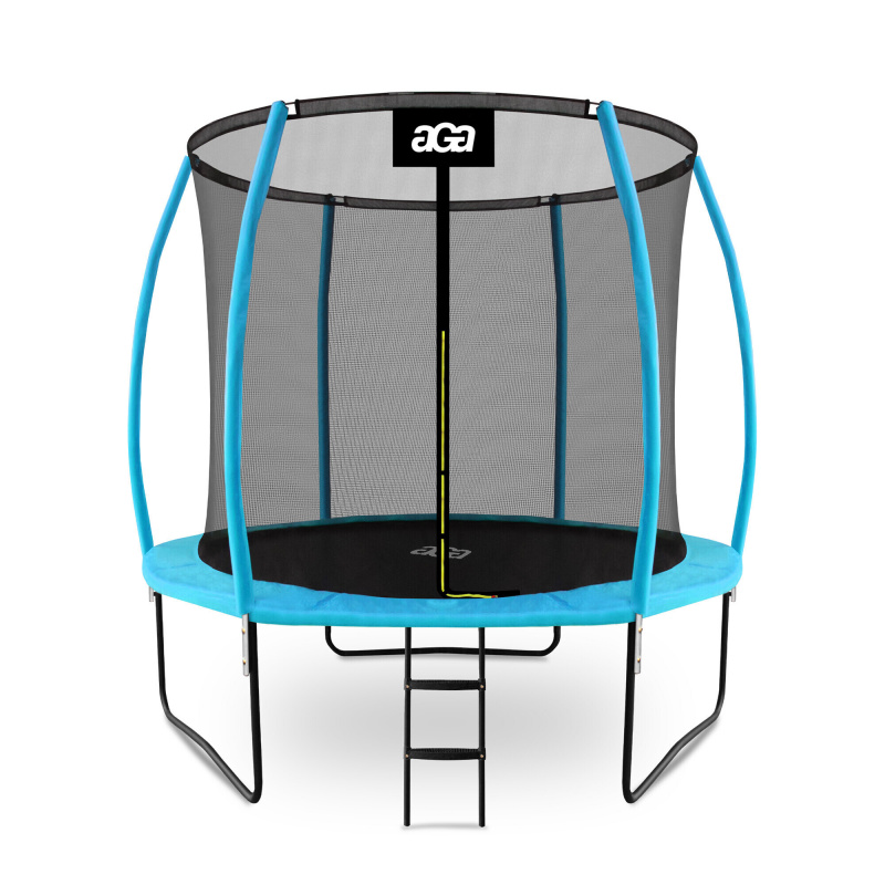 Aga SPORT EXCLUSIVE trambulin 250 cm világoskék + védőháló + létra