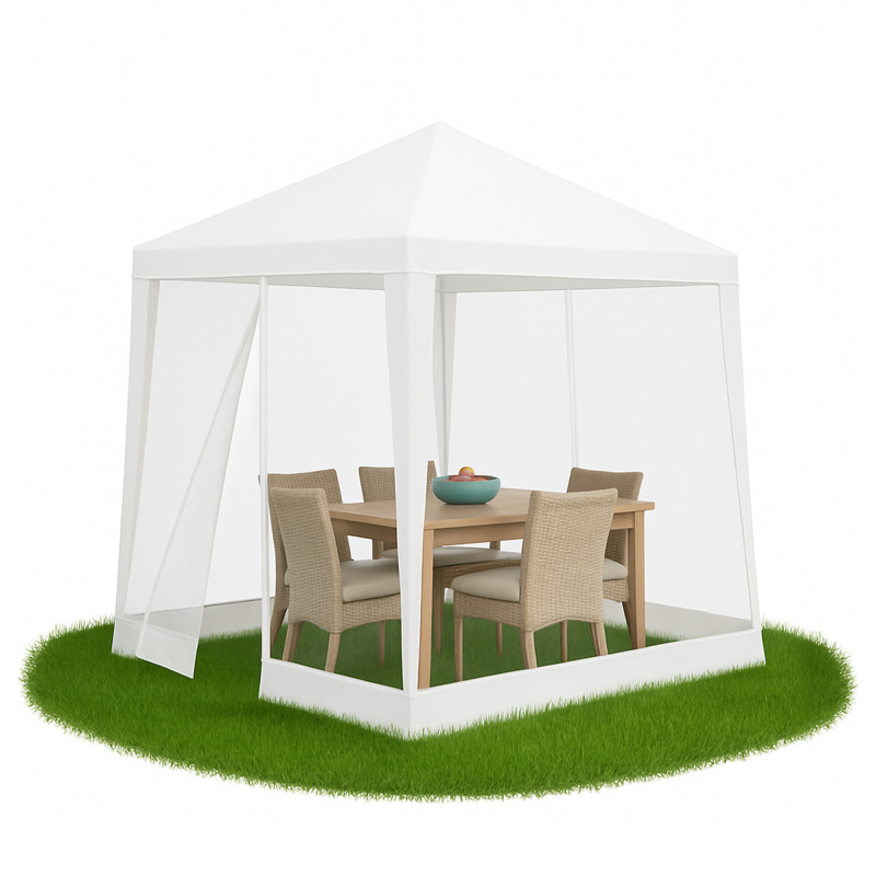 Aga Kerti pavilon szúnyoghálóval 2,4x3 m Fehér