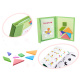 Aga Gyermek mágneses 3D puzzle - Tangram blokkok