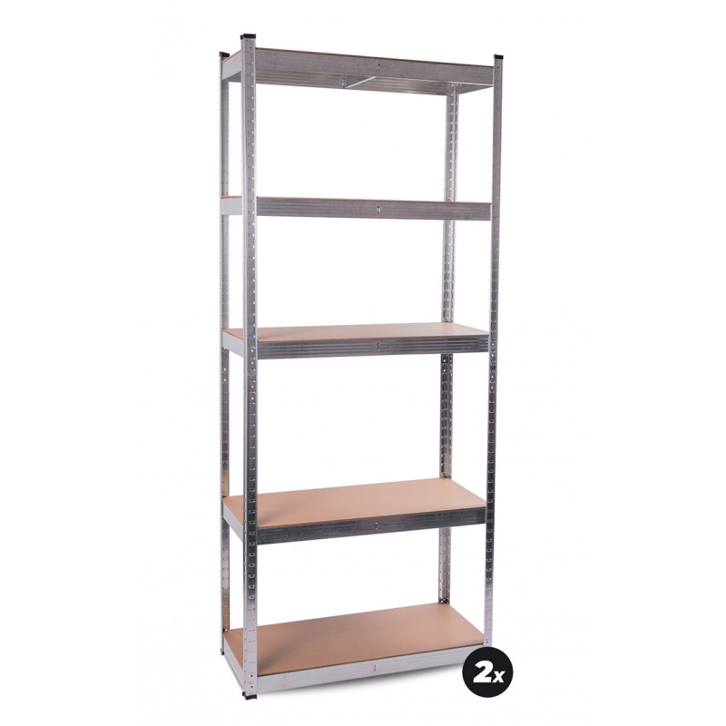 Aga 2x Fém polc 174x75x30 cm 5 polc