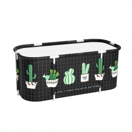 Aga Összecsukható hordozható kád 115x60x50 cm Fekete