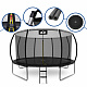 Aga SPORT EXCLUSIVE Trambulin 366 cm Fekete + védőháló + létra