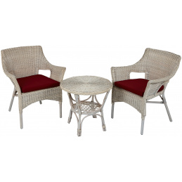 Aga Ratanová  ülőgarnitúra LARUS Fehér gesztenyebarna