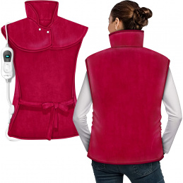 Tresko Elektromos hőtakaró hát- és nyakmelegítő Sötétvörös