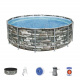 Bestway Steel Power Stone medence  4,27 x 1,22 m 56993 + tartozékok