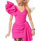 Barbie Deluxe Style modell rózsaszín ruhában fodorral JJN73