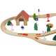 Aga4Kids fából készült vonatpálya 80 darab elemmel
