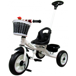 T8 fehér tricikli fogantyúval EVA kerekekkel Lábbal hajtós jármű