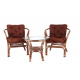 Aga Rattan kanapé garnitúra szett BAHAMA Choco Brown