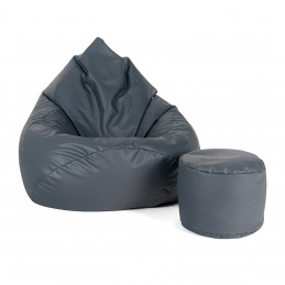 Aga kanapé táska XXXL + lábtartó grafitszürke