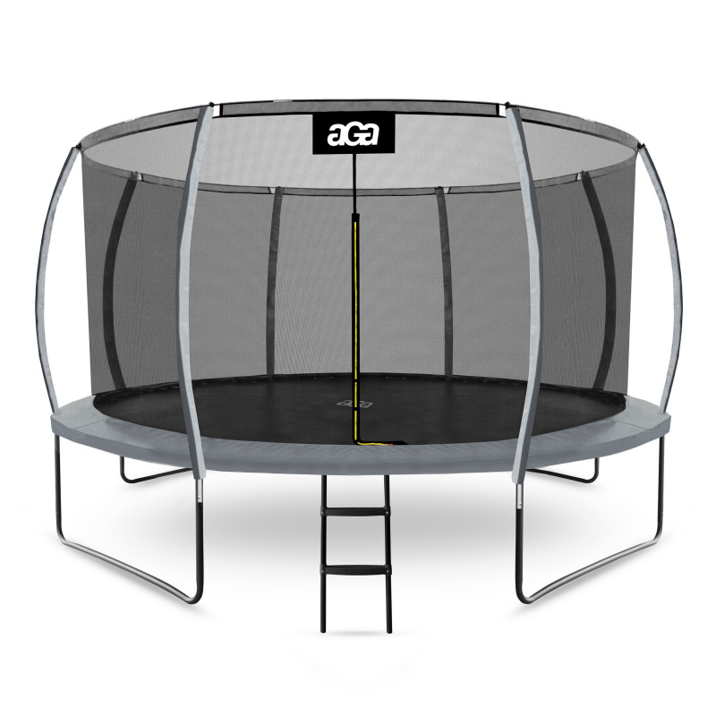 Aga SPORT EXCLUSIVE Trambulin 366 cm Szürke + védőháló + létra