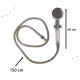 Aga Kézi zuhanyfej turbinával és tömlővel Ezüst