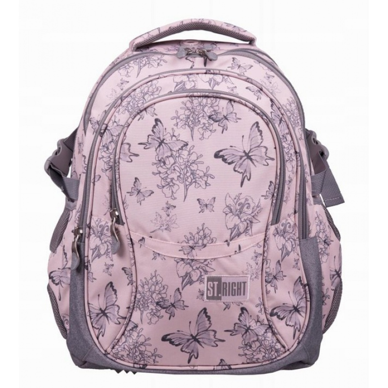 St.RIGHT Iskolatáska négy rekeszes Butterfly