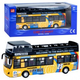 Fém emeletes busz ZA2094 - sárga