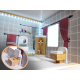 Aga MDF Babaház bútorokkal 78cm LED Fekete