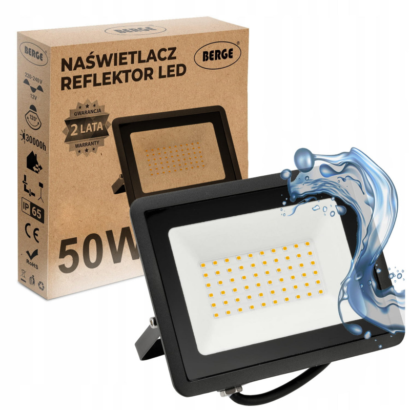 LED reflektor 50W IP65 semleges fehér