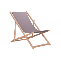 Aga Összecsukható Fa Napozóágy Szürke