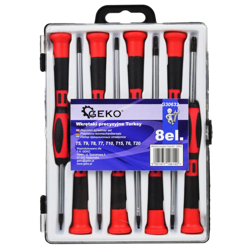 Geko TORX csavarhúzó készlet 8 db