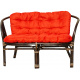 Aga Rattan kanapé garnitúra szett BAHAMA Choco Red