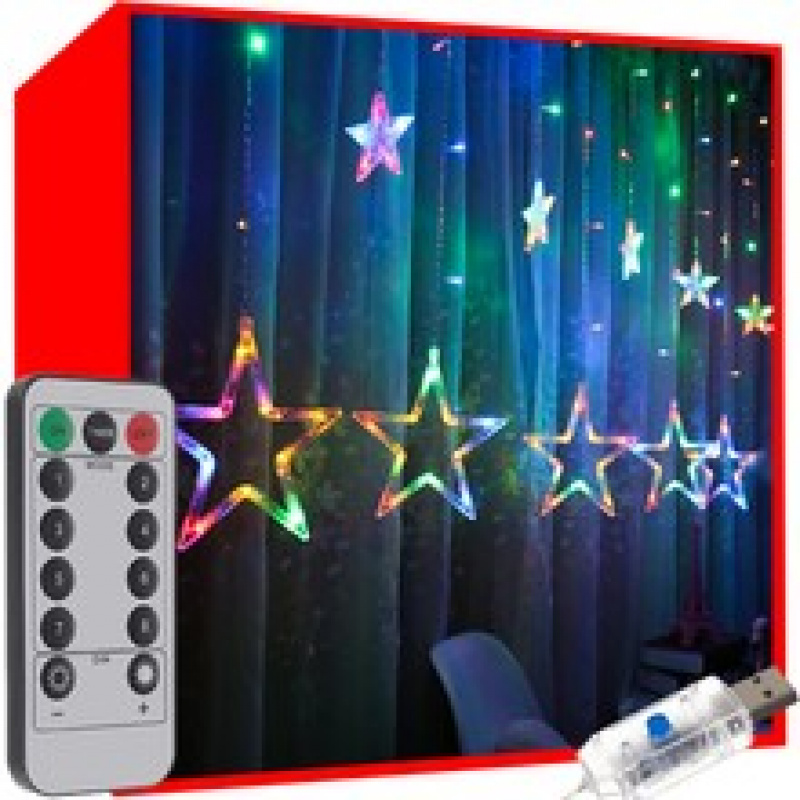 LED függöny 138 USB többszínű KS19748