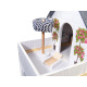 Aga MDF Babaház bútorokkal 78cm LED Fekete
