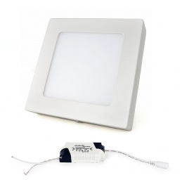 LED panel NÉGYZETES BRGD0128 170x170x35mm felületre szerelhető - 12W - 230V - 860Lm - hideg fehér