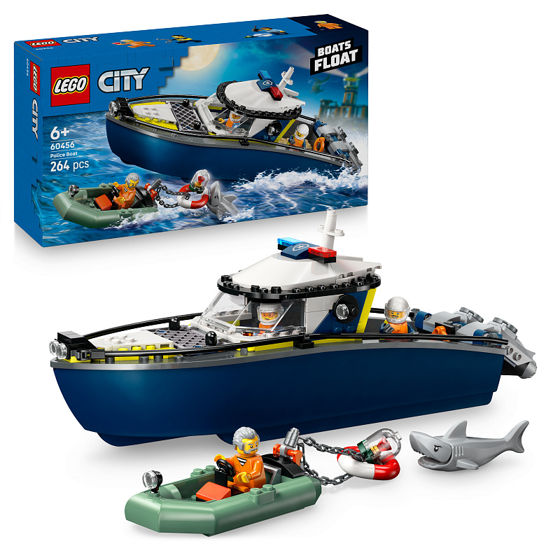 LEGO® City 60456 Üldözés rendőrségi csónakkal