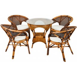 Aga Rattan ülőgarnitúra MADURA Colonial White