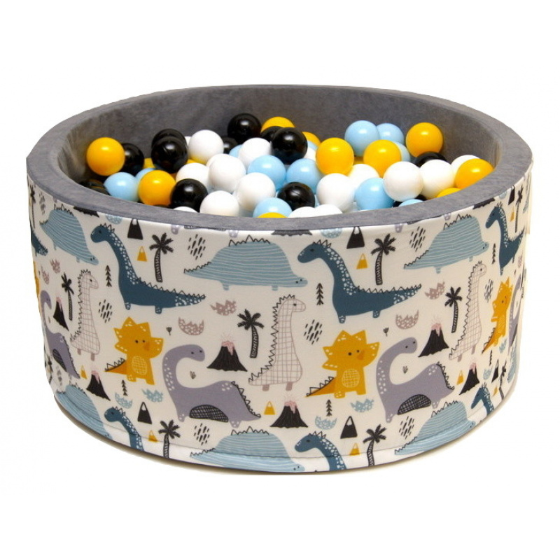 Aga Száraz medence 90x40 cm labdákkal Dinoszauruszok