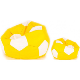 Aga kanapé táska BALL XXXL Fehér - Sárga + lábtartó