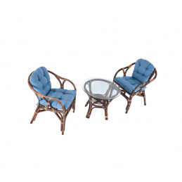 Aga Rattan garnitúra szett SITA Choco Blue