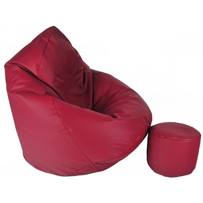 Aga kanapé táska XXXL + lábtartó Sötétvörös