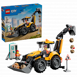 LEGO® City 60480 Sárga árokásó-rakodó
