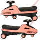 Gravity ride világító LED kerekekkel és zenélő roller 74cm rózsaszín/fekete max. 100 kg