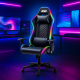 Aga Játék szék RGB világítással Fekete