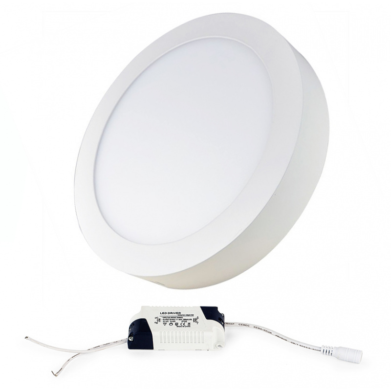 LED panel KÖR ALAKÚ BRGD0117 225x35mm felületre szerelhető - 18W - 230V - 1480Lm - meleg