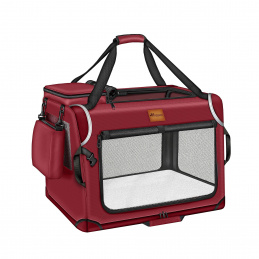 Tresko Szállítóbox kutyáknak és macskáknak 61x42x42 cm Piros