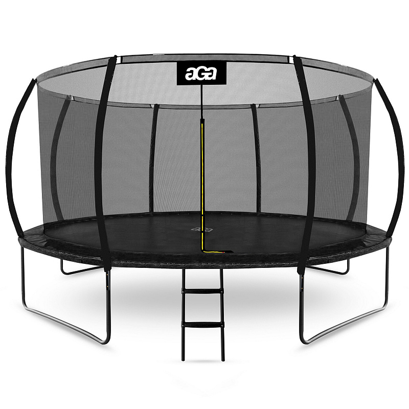 Aga SPORT EXCLUSIVE Trambulin 430 cm Fekete + védőháló + létra
