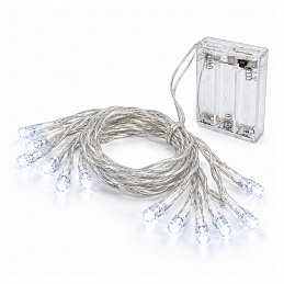 Linder Exclusiv Karácsonyi lánc elemmel 50 LED Hideg fehér Linder Exclusiv Karácsonyi lánc elemmel 50 LED Hideg fehér