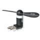 Mini ventilátor microUSB fekete ISO 5770